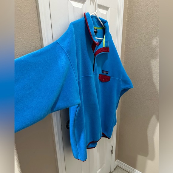 Vintage Patagonia Synchilla Snap T Fleece Mens Pullover Jacket Size XL Blue - Picture 3 of 12